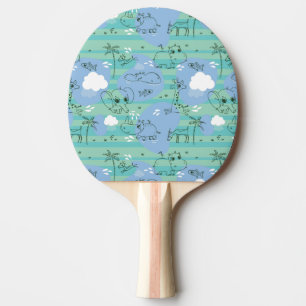 Pala De Ping Pong Animales lindos que juegan con agua 3