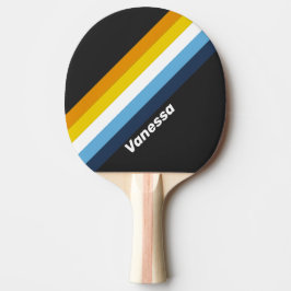 Pala De Ping Pong Anochecer de Carbón Rayado con Nombre