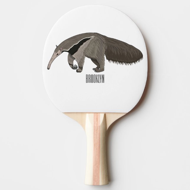Pala De Ping Pong Anteater personalizado ilustracion (Anverso)