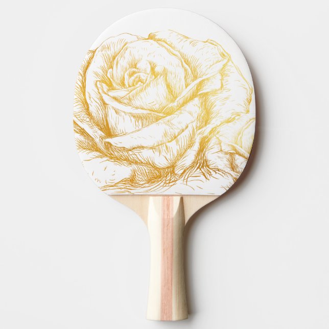 Pala De Ping Pong Antecedentes personalizados Rosas de cosecha Flora (Anverso)