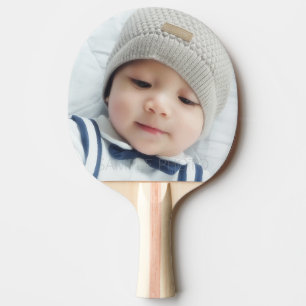 Pala De Ping Pong Anuncio de nacimiento con foto de bebé recién naci