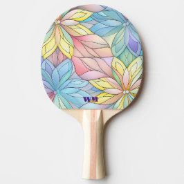 Pala De Ping Pong Apariencia de vidrio emplomado pastel bonito