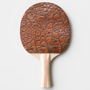 Pala De Ping Pong apariencia falsa de cuero de cocodrilo