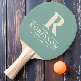 Pala De Ping Pong Apellido e inicial Aqua Reef