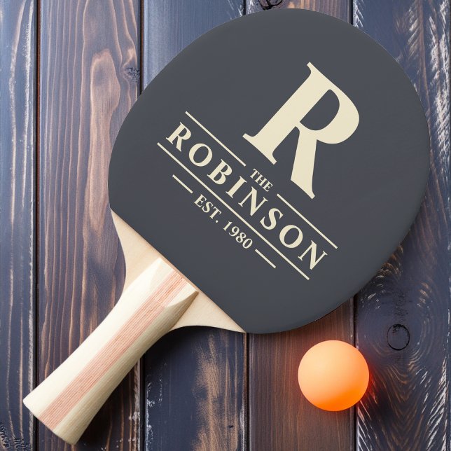 Pala De Ping Pong Apellido e inicial Mediterráneo Gris (Subido por el creador)