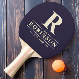 Pala De Ping Pong Apellido e inicial Midnight Ocean