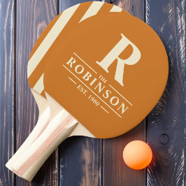 Pala De Ping Pong Apellido e Inicial Polo a Rayas Burnt Honey