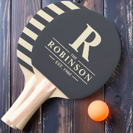 Pala De Ping Pong Apellido e inicial Polo Mediterráneo Gris