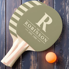 Pala De Ping Pong Apellido e inicial Polo Sage Meadow