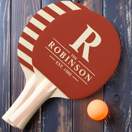 Pala De Ping Pong Apellido e inicial Polo Siena quemada