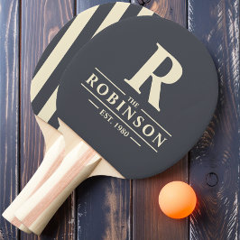 Pala De Ping Pong Apellido e inicial Raya Polo Gris Mediterráneo