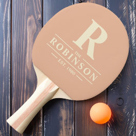 Pala De Ping Pong Apellido e inicial Sweet Peach