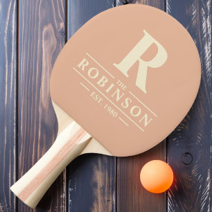 Pala De Ping Pong Apellido e inicial Sweet Peach