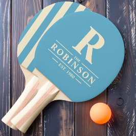 Pala De Ping Pong Apellido y franja inicial Polo Aqua Sky