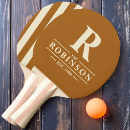 Pala De Ping Pong Apellido y franja inicial Polo de arena quemada