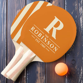 Pala De Ping Pong Apellido y franja inicial Polo de Cítrico Cálido