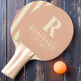 Pala De Ping Pong Apellido y franja inicial Polo Melocotón Dulce