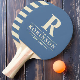 Pala De Ping Pong Apellido y gorra Polo Capri Azul inicial