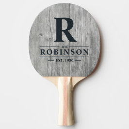 Pala De Ping Pong Apellido y inicial de Gray Timber