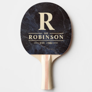 Pala De Ping Pong Apellido y inicial de la familia Modest Dark Stone