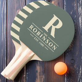 Pala De Ping Pong Apellido y Inicial Polo Gris Claro Calido