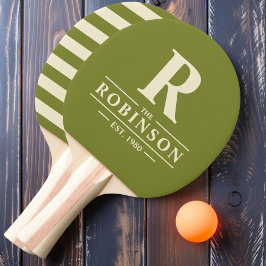 Pala De Ping Pong Apellido y nombre inicial Polo Willow Green