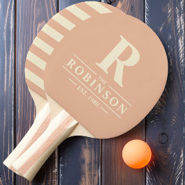 Pala De Ping Pong Apellido y Polo Inicial Dulce Melocotón