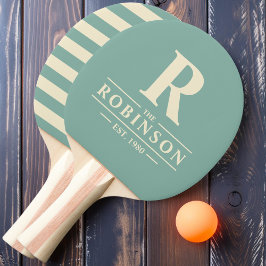 Pala De Ping Pong Apellido y primera inicial Polo Aqua Reef