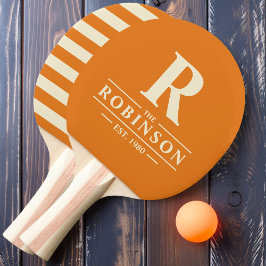 Pala De Ping Pong Apellido y primera inicial Polo Cálido a Cítricos