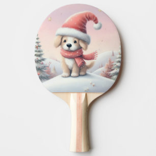 Pala De Ping Pong Apertura de Navidades cortos con sombrero de santa