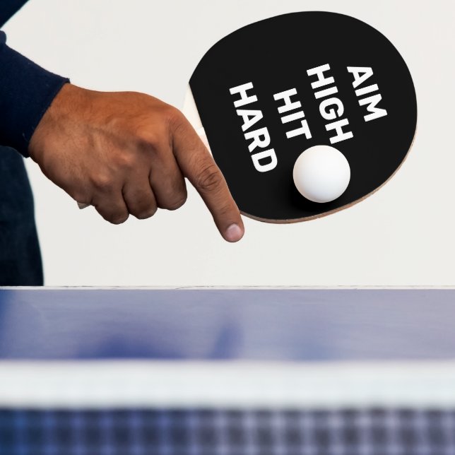 Pala De Ping Pong Apuntar alto golpe blanco duro negro (in situ)