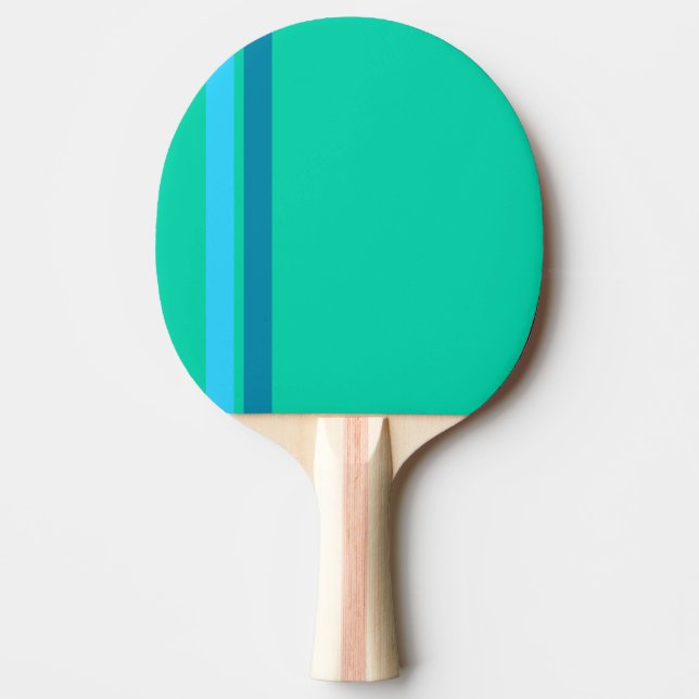 Pala De Ping Pong Aqua Blue Stripes Ping Pong Paddle (Anverso)