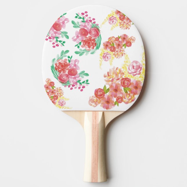 Pala De Ping Pong Aqua flor (Anverso)