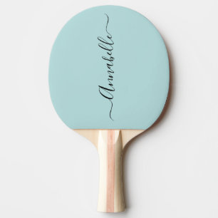 Pala De Ping Pong Aqua Mint Green Nombre Personalizado Ping Pong Pad