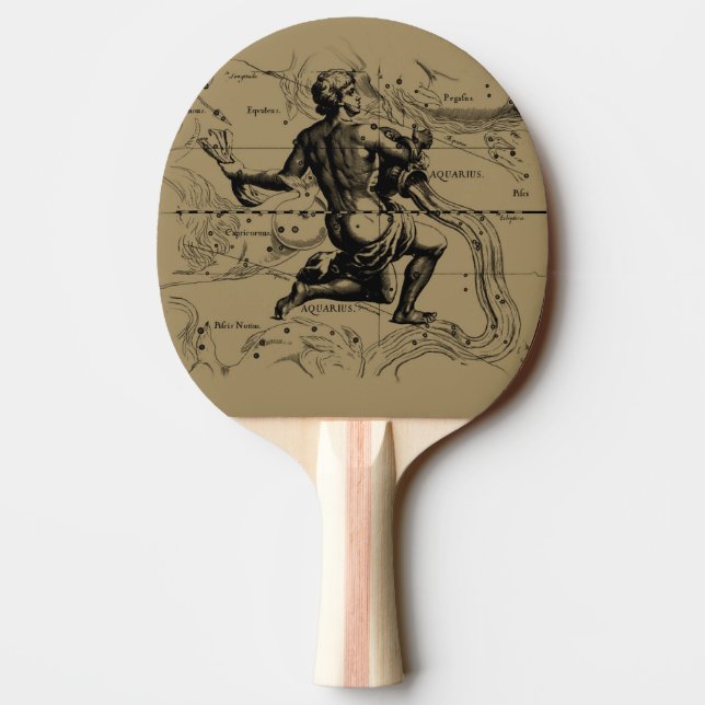 Pala De Ping Pong Aquarius Constellation Hevelius 1690 Engraving (Reverso)