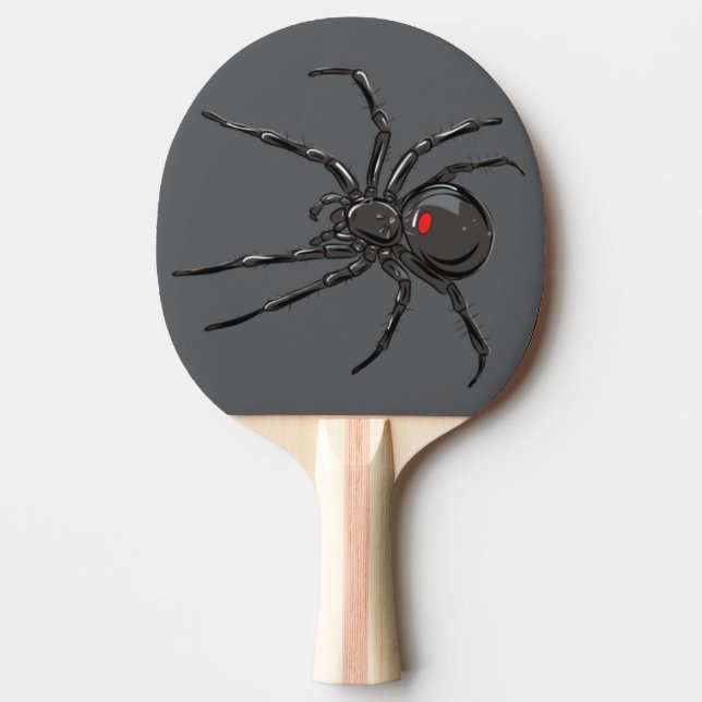 Pala De Ping Pong Araña de viuda negra arte original de dibujo (Anverso)