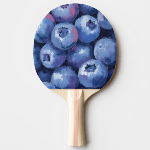Pala De Ping Pong Arándanos Frutas Pintadas a la Acuarela
