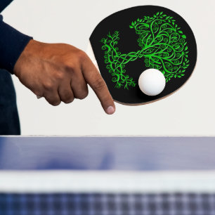 Pala De Ping Pong Árbol Celta Verde De La Vida