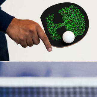 Pala De Ping Pong Árbol Celta Verde De La Vida