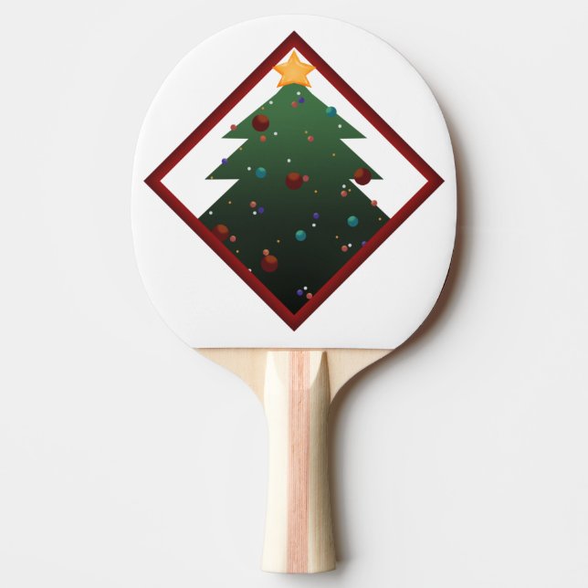 Pala De Ping Pong Árbol de Navidad (Anverso)