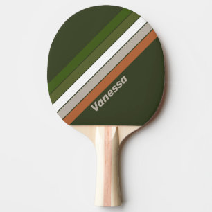 Pala De Ping Pong Arboleda brumosa rayada con nombre