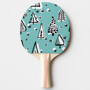 Pala De Ping Pong Árboles navideños escandinavos: gráficos antiguos.
