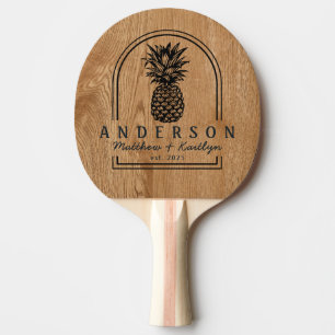 Pala De Ping Pong Arco de boda de madera de pino campestre y piña co