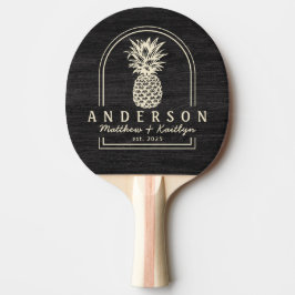 Pala De Ping Pong Arco de Boda de Piña de Madera Oscura Modesta & No