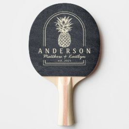 Pala De Ping Pong Arco de Boda de Piña de Piedra de Granito Oscuro y