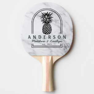 Pala De Ping Pong Arco de boda de piña de pino blanco limpio moderno