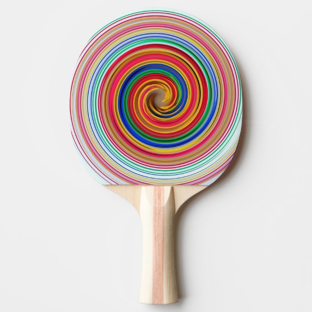 Pala De Ping Pong Arco Iris (Anverso)