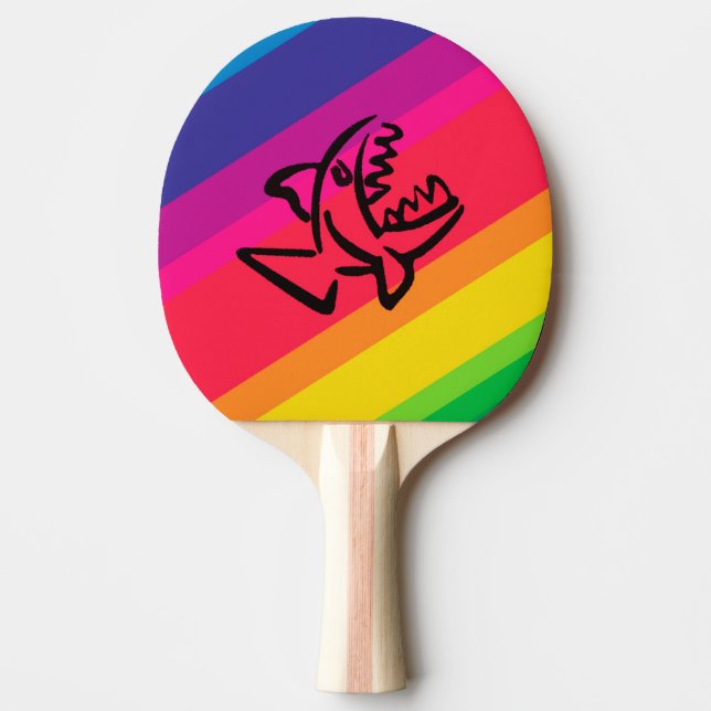 Pala De Ping Pong Arcoiris (Anverso)