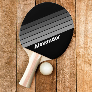 Pala De Ping Pong Arcoíris con gradiente oscuro y nombre