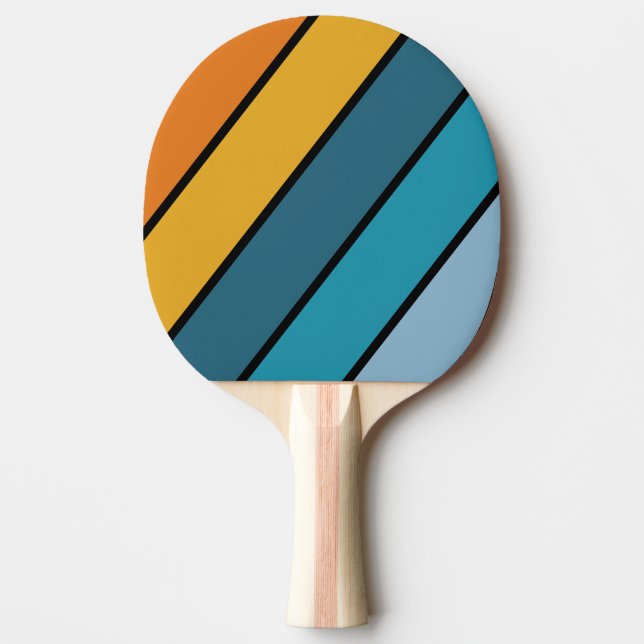 Pala De Ping Pong Arcoíris Negro Rayado Negrita (Anverso)